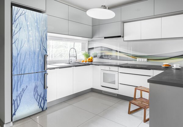 Nálepka na ledničku samolepící Les zima FridgeStick-70x190-f-122794428