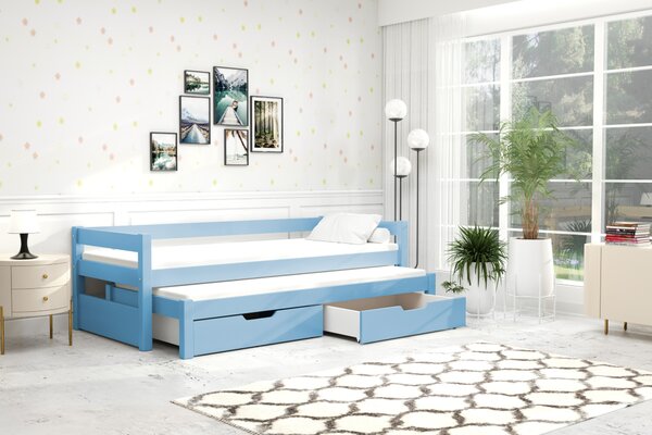 Dětská postel TAIGA - 90x200, modrá