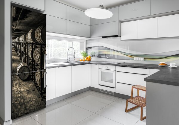 Samolepící nálepka na ledničku Sudy bourbon FridgeStick-70x190-f-124196585
