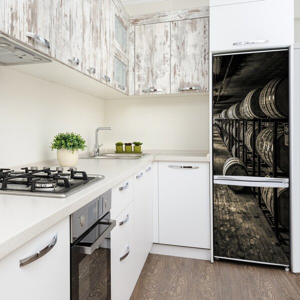 Samolepící nálepka na ledničku Sudy bourbon FridgeStick-70x190-f-124196585