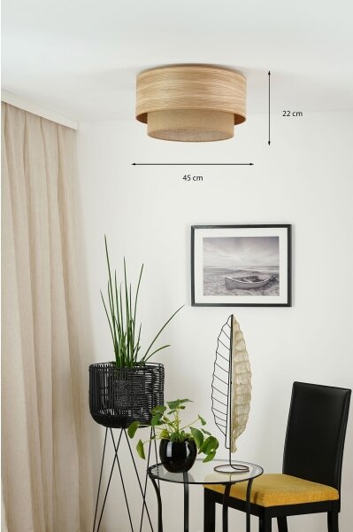 Brilagi - Stropní svítidlo MONTANA BOHO 1xE27/15W/230V pr. 45 cm hnědá
