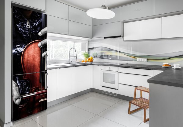 Nálepka tapeta na ledničku Hudba housle FridgeStick-70x190-f-124502898