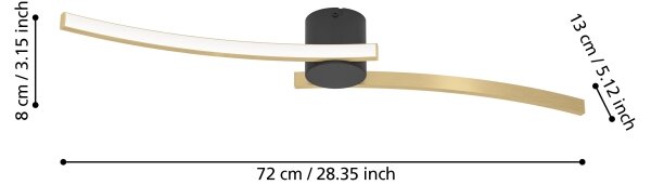 Eglo 901215 - LED Stropní svítidlo AIETA LED/12W/230V 4000K zlatá