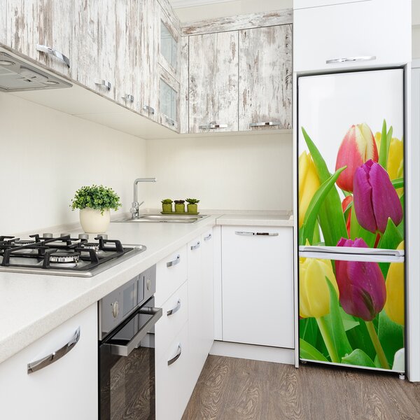 Foto nálepka tapeta lednička Tulipány FridgeStick-70x190-f-12652067
