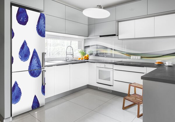 Nálepka na ledničku Modré kapky FridgeStick-70x190-f-126312321