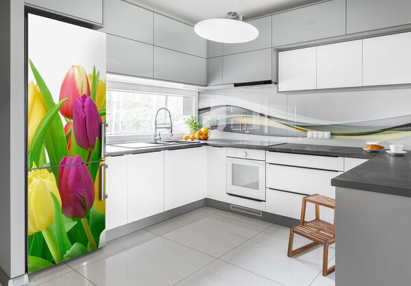 Foto nálepka tapeta lednička Tulipány FridgeStick-70x190-f-12652067