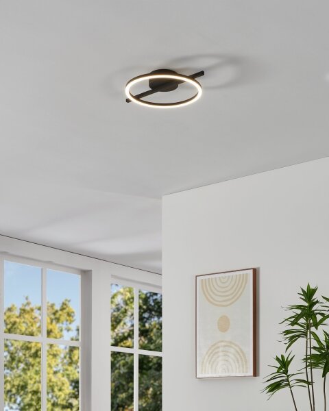 Eglo 901113 - LED Stmívatelné stropní svítidlo AMANDOLO LED/17W/230V černá + DO