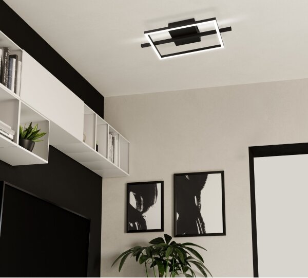 Eglo 901115 - LED Stmívatelné stropní svítidlo AMANDOLO LED/17W/230V černá + DO