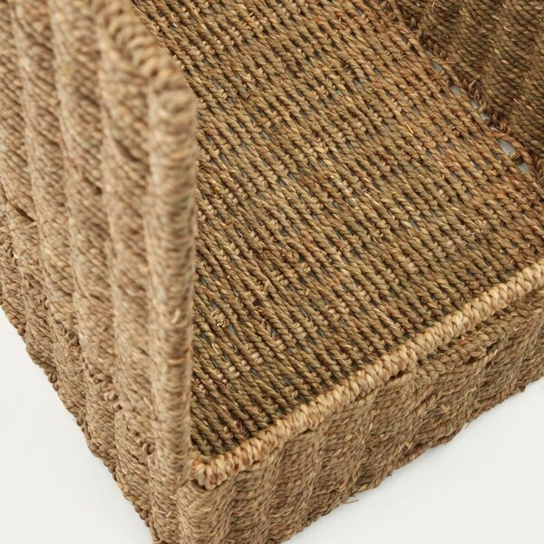 Set dvou dekorativních košů s víky Kave Home Tossa 57x36 cm/60x40 cm z přírodních vláken