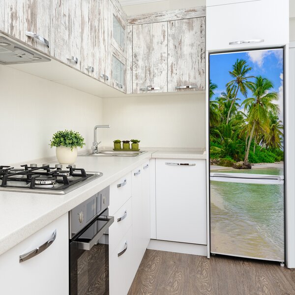 Nálepka na ledničku Tropická pláž FridgeStick-70x190-f-128237985