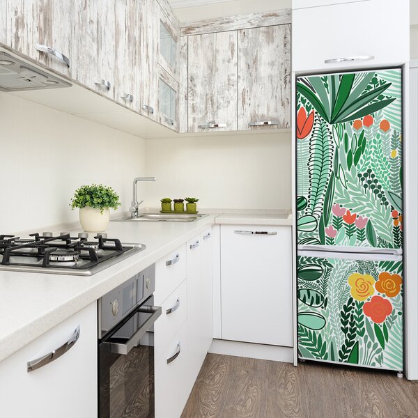 Fototapeta na ledničku Tropické květiny FridgeStick-70x190-f-129882311