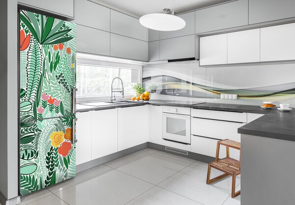 Fototapeta na ledničku Tropické květiny FridgeStick-70x190-f-129882311