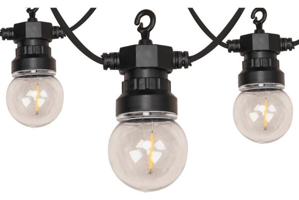 Retlux- LED Venkovní dekorační řetěz GIRLANDA G45 10xE27/230V 8m IP44 teplá bílá