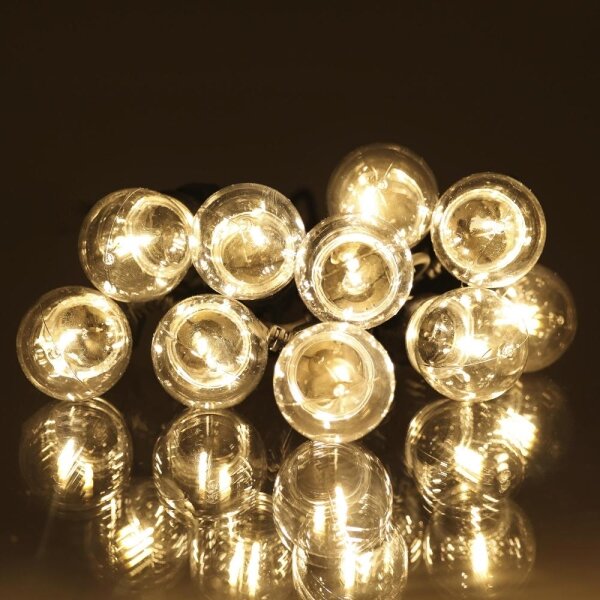 Retlux- LED Venkovní dekorační řetěz GIRLANDA G45 10xE27/230V 8m IP44 teplá bílá