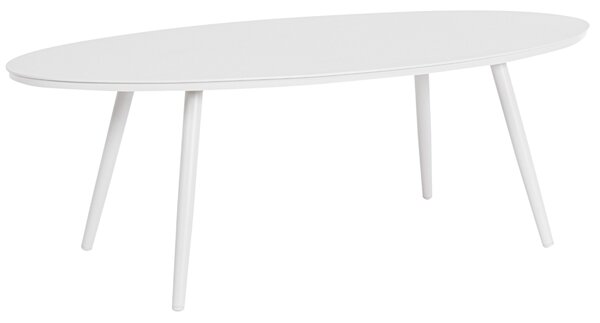 Bílý kovový zahradní konferenční stolek Bizzotto Space 119 x 58 cm