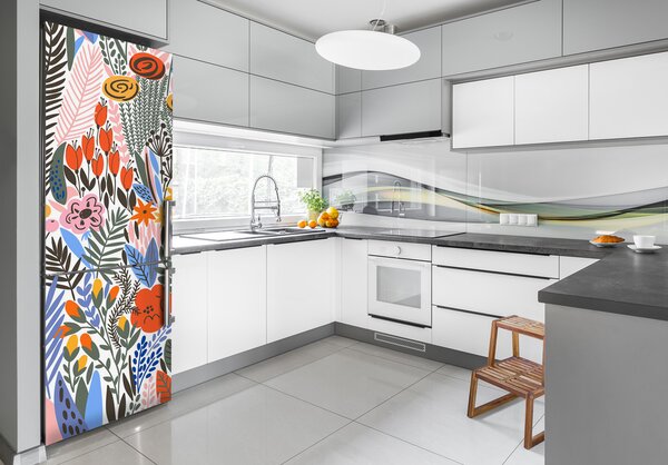 Fototapeta na ledničku Tropické květiny FridgeStick-70x190-f-132035152