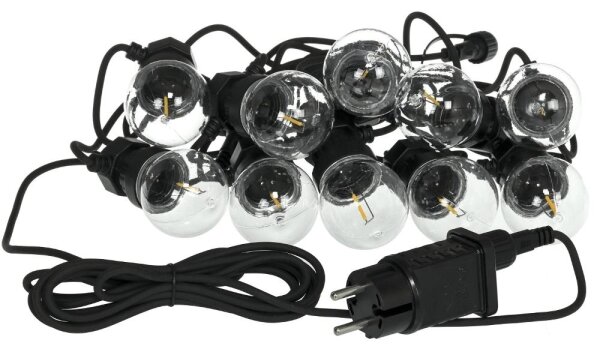 Retlux- LED Venkovní dekorační řetěz GIRLANDA G45 10xE27/230V 8m IP44 teplá bílá
