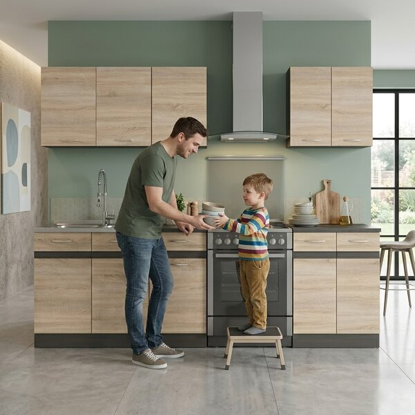 Kuchyň Junona Modul VERZE2 BBL 180/A, wenge/dub sonoma