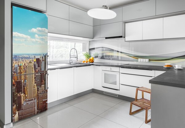 Tapeta nálepka na ledničku New York z ptačího pohledu FridgeStick-70x190-f-133162590