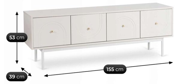 TV stolek Pensen, krémová