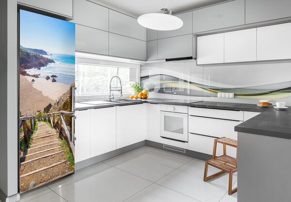 Nálepka na ledničku Stezka na pláž FridgeStick-70x190-f-135610258