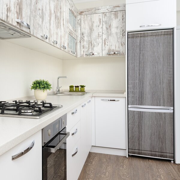 Nálepka tapeta na ledničku do domu Dřevo FridgeStick-70x190-f-136849989