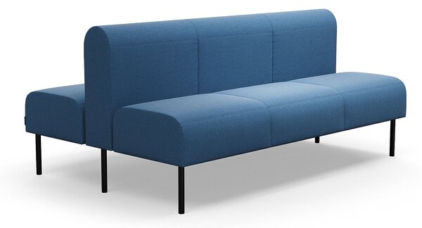 AJ Produkty Modulární sedačka VARIETY, oboustranná, 3místná, potahová látka Pod CS, modrá