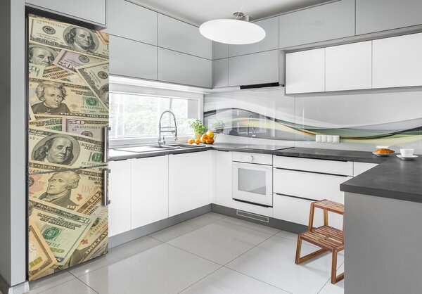 Nálepka tapeta na ledničku Bankovky dolarů FridgeStick-70x190-f-142680060