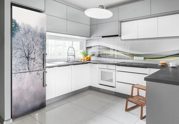 Nálepka na ledničku samolepící Les zima FridgeStick-70x190-f-142936706