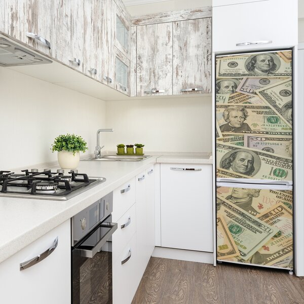 Nálepka tapeta na ledničku Bankovky dolarů FridgeStick-70x190-f-142680060