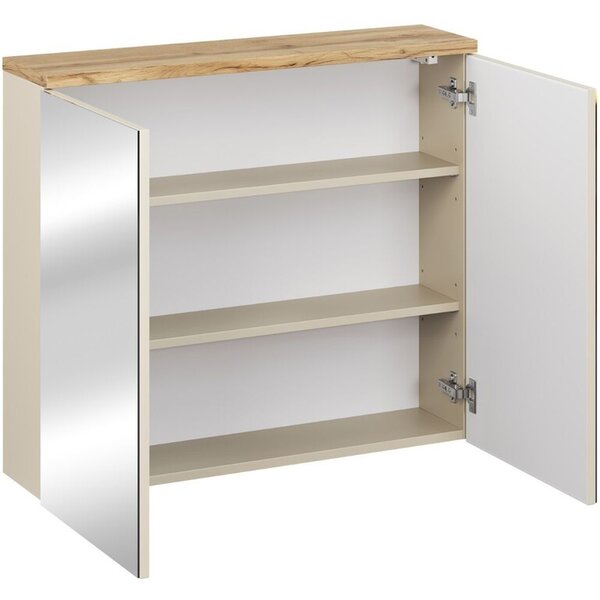 Comad Bali Cashmere skříňka 80x20x70 cm se zrcadlem béžová BALI CASHMERE 84-80-2D