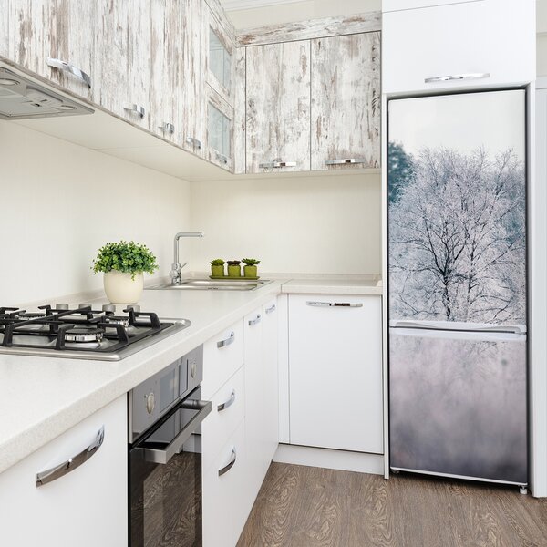 Nálepka na ledničku samolepící Les zima FridgeStick-70x190-f-142936706