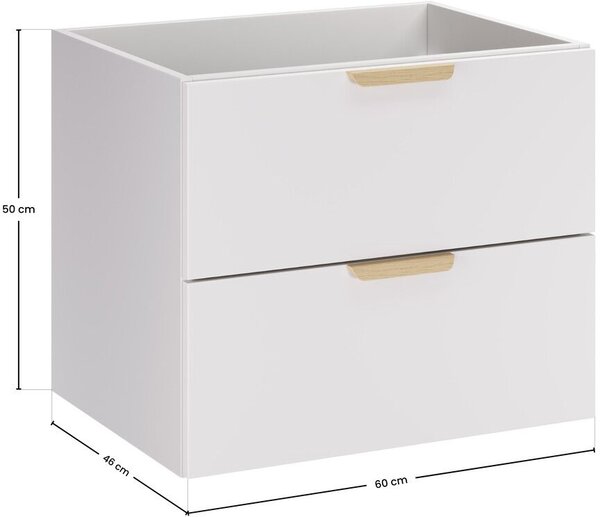 Comad Aster White skříňka 60x45.6x50 cm pod umyvadlo závěsná bílá ASTER WHITE 82-60-46-2S