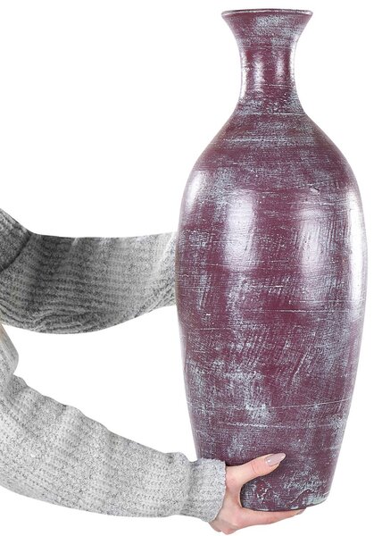 Dekorativní váza KARDIA Keramika 57 cm Hnědá