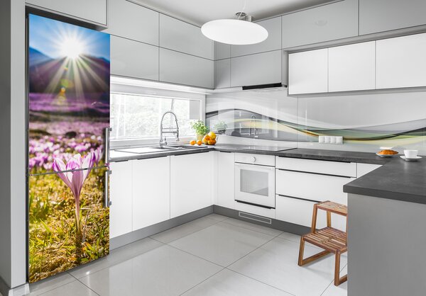 Nálepka na ledničku Krokusy v horách FridgeStick-70x190-f-146993619
