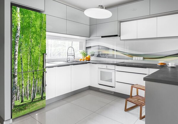 Nálepka na ledničku samolepící Břízový les FridgeStick-70x190-f-155145245
