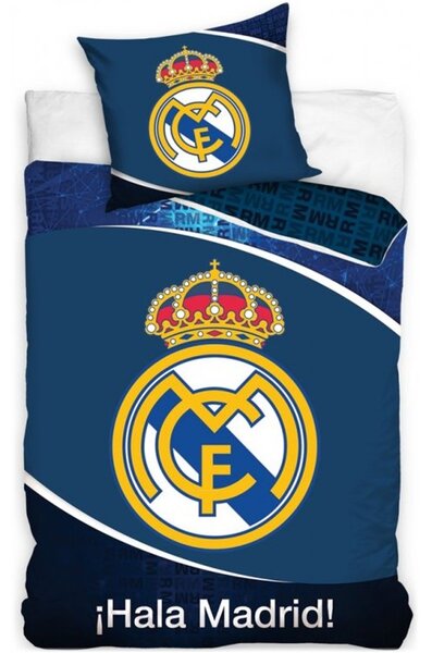 Bavlněné ložní povlečení Real Madrid - motiv Hala Madrid - 70 x 80 cm + 140 x 200 cm | Oficiální licenční produkt RMCF