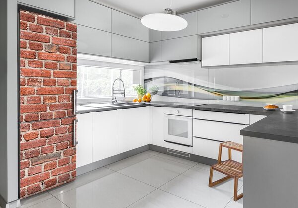 Nálepka tapeta na ledničku Zděná zeď FridgeStick-70x190-f-164197079