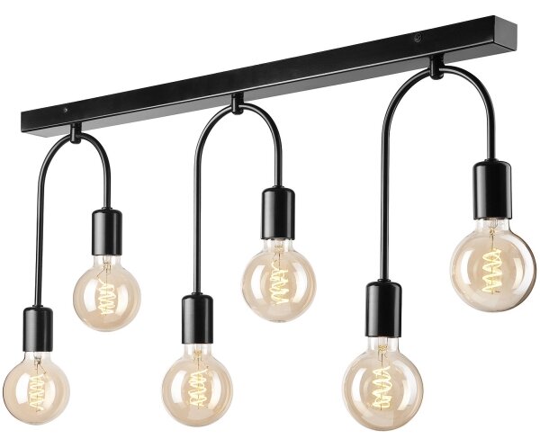 Stropní svítidlo JANO 6xE27/15W/230V černá