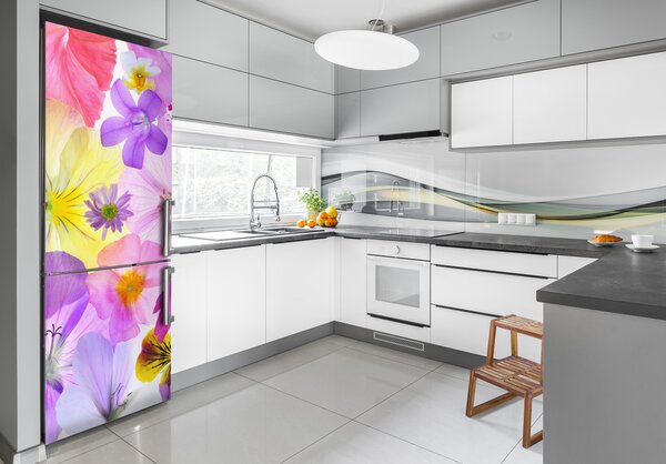 Foto tapeta na ledničku Barevné květiny FridgeStick-70x190-f-161285503