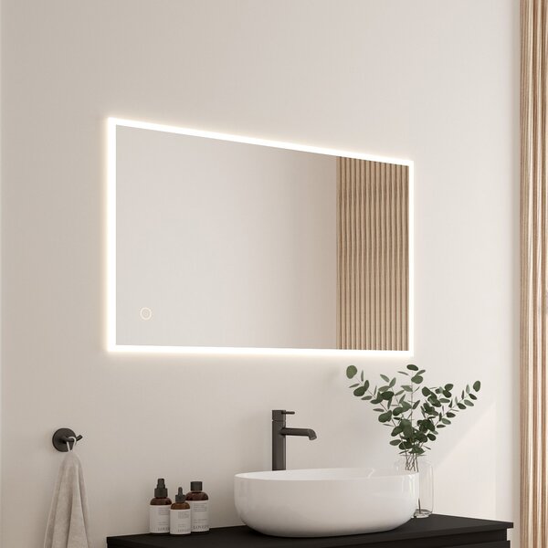 Oltens Nordlis zrcadlo 60x100 cm obdélníkový s osvětlením s vyhřívací podložkou 64106000