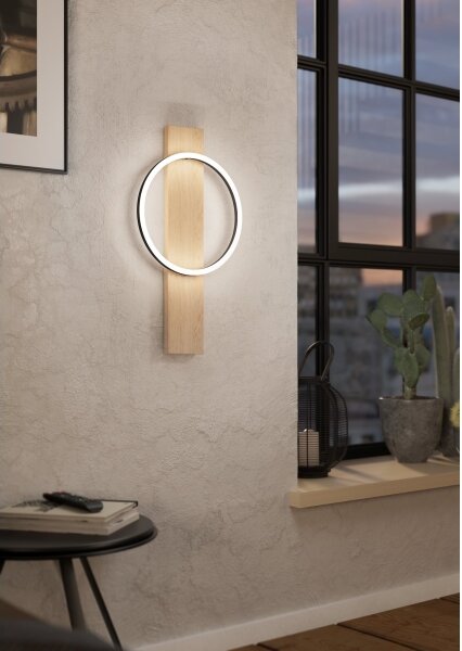Eglo 901715 - LED Nástěnné svítidlo BOYAL LED/12W/230V 3000K béžová/černá
