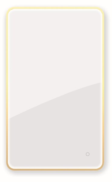 Oltens Nordlis zrcadlo 60x100 cm obdélníkový s osvětlením s vyhřívací podložkou zlatá 64117810