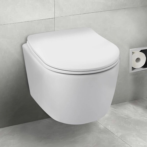 Balneo Luxa wc mísa se sedátkem s pomalým sklápěním závěsná bez splachovacího kruhu bílá G0101010101-1