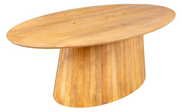 Oválný jídelní stůl ART DECO 220 CM krémový masiv mango Nábytek | Jídelní prostory | Jídelní stoly | Kulaté