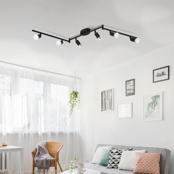 Eglo 32433 - LED Bodové svítidlo BUZZ-LED 6xGU10/2,8W/230V 3000K černá
