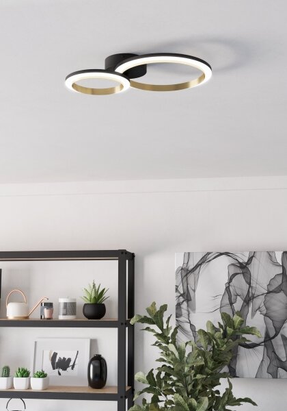 Eglo 901223 - LED Stmívatelné stropní svítidlo CALLIERA LED/12W/230V černá/zlatá