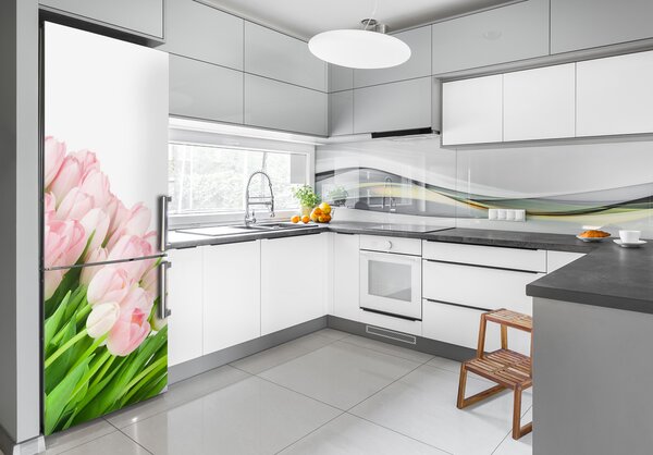 Foto tapeta na ledničku Růžové tulipány FridgeStick-70x190-f-22467427