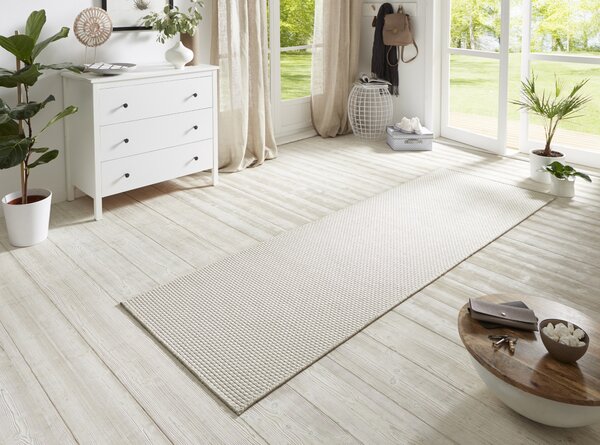 BT Carpet, Běhoun Nature 104270 Ivory – na ven i na doma, 80x250, bílá, chodba / předsíň