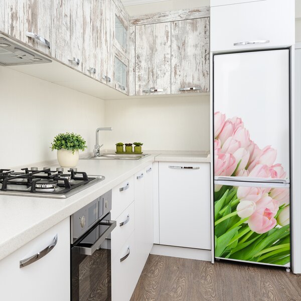 Foto tapeta na ledničku Růžové tulipány FridgeStick-70x190-f-22467427